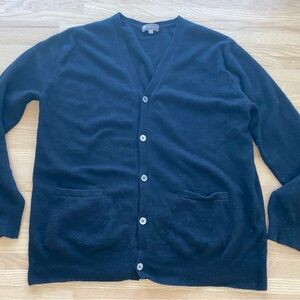 Vintage Cashmere Boutique 3XL black cashmere cardigan quiet luxury soft cushy